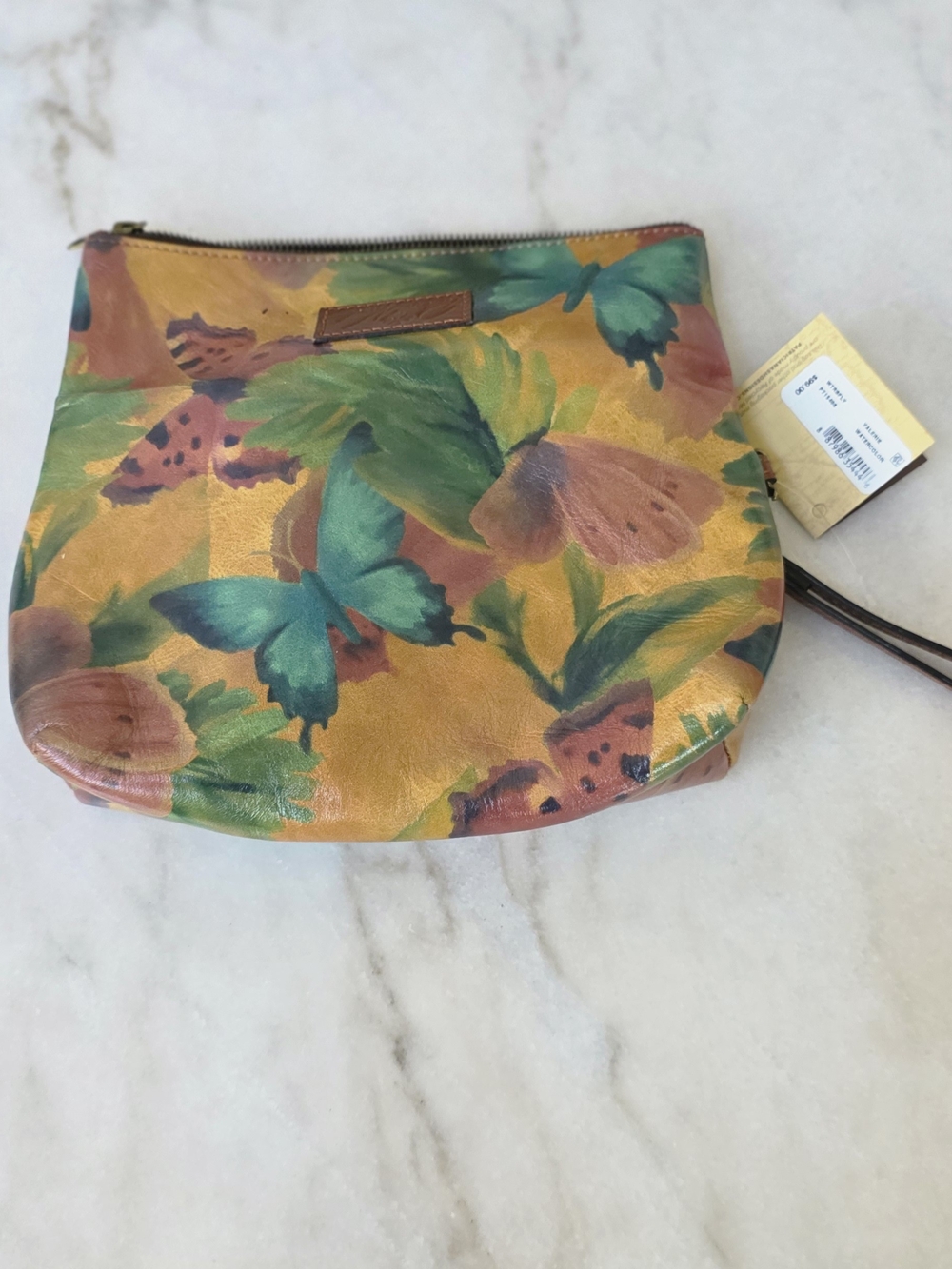 Patricia Nash Valerie Wristlet Watercolor Butterfly Hand Painted Leather Clutch - Picture 6 of 10